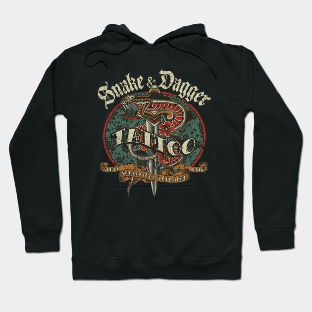 Snake & Dagger Tattoo 1976 Hoodie by JCD666